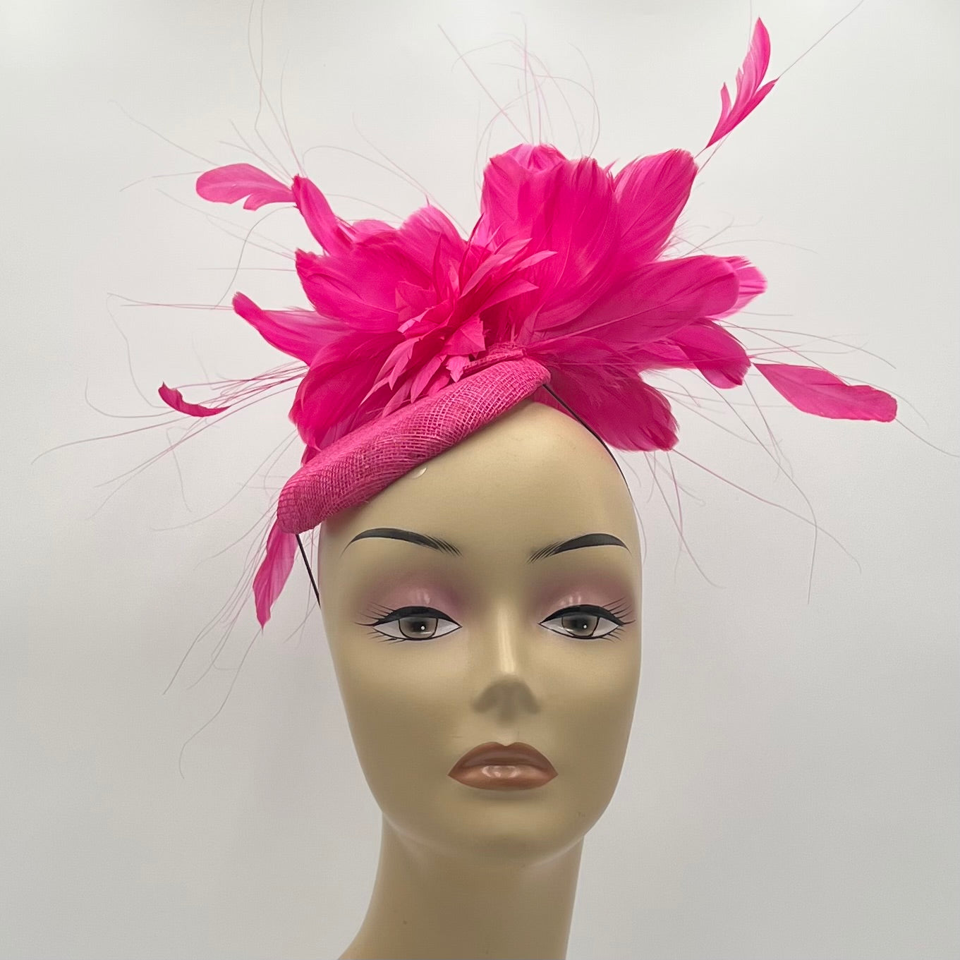 Fuchsia Button Fascinator