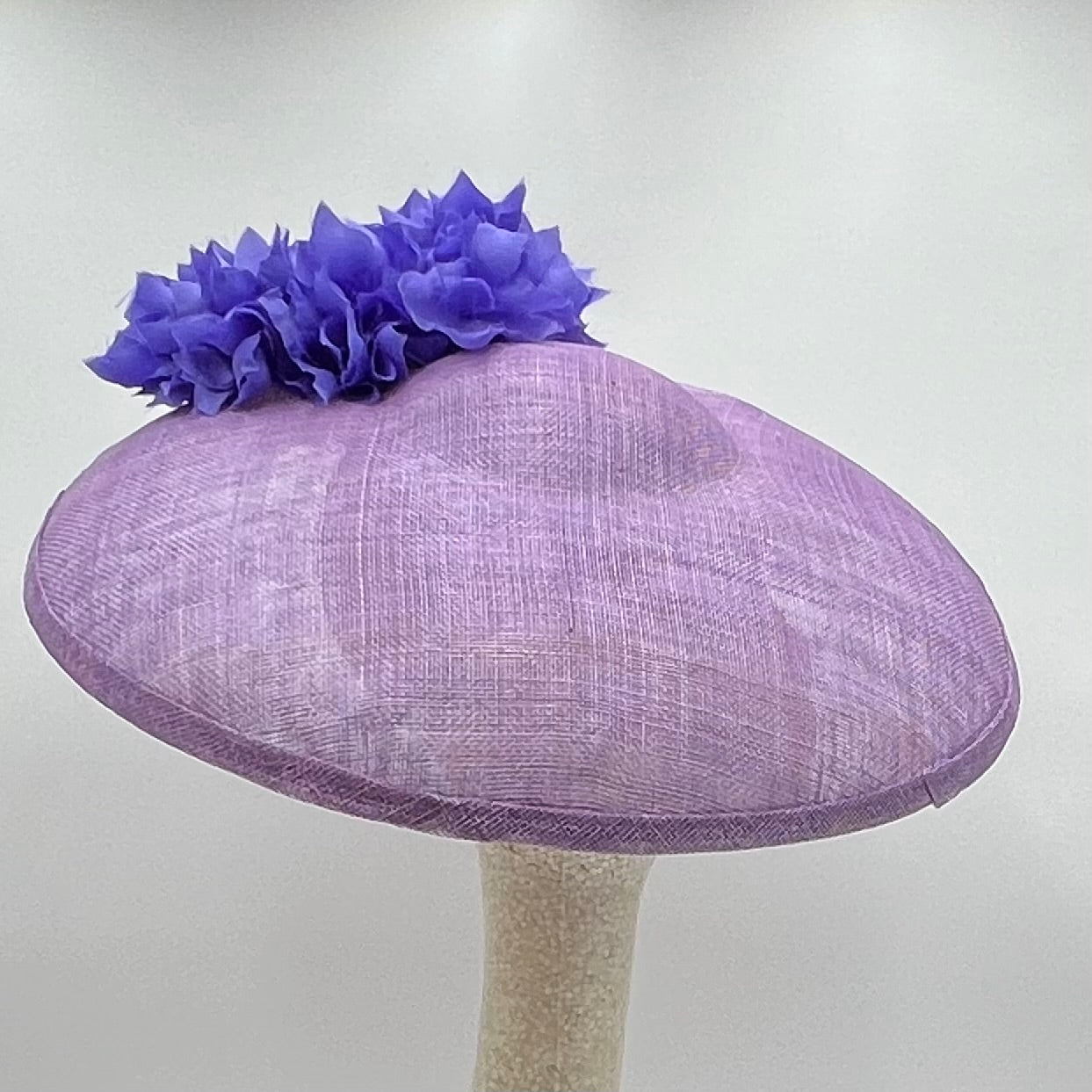 Purple Domed Saucer Hat, great for Derby or Garden Party