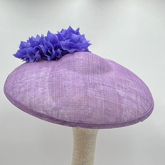 Purple Domed Saucer Hat, great for Derby or Garden Party