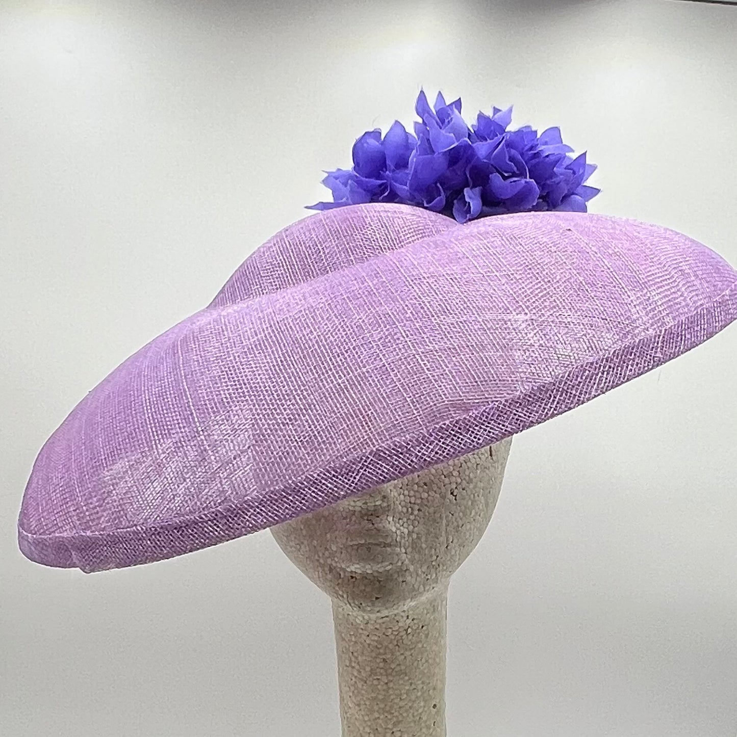 Purple Domed Saucer Hat, great for Derby or Garden Party