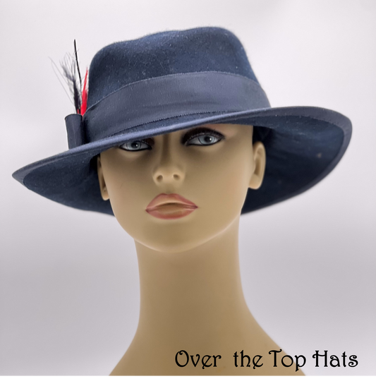 Dark Navy Ladies Fedora