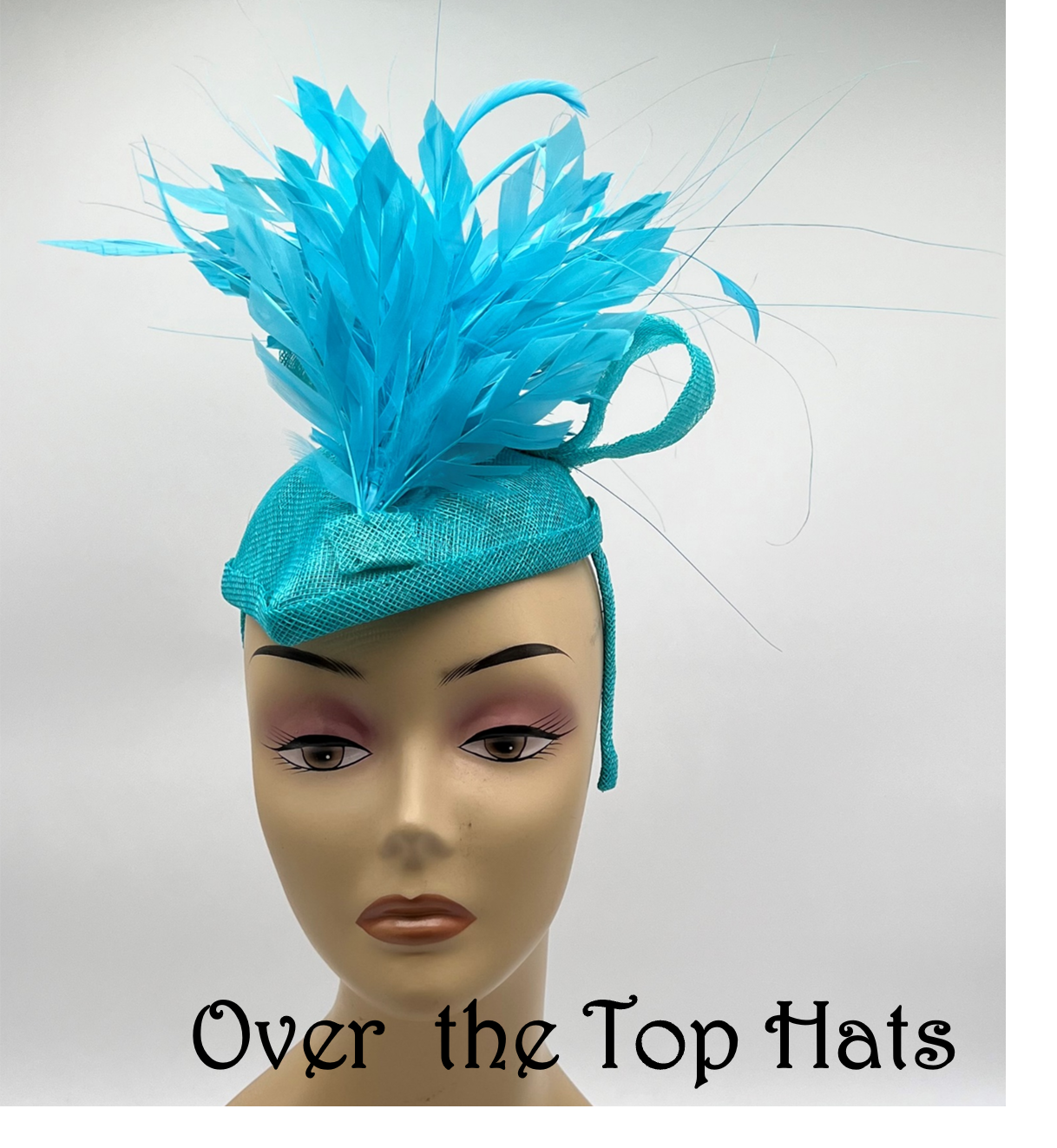 Turquoise Percher Hat or Fascinator