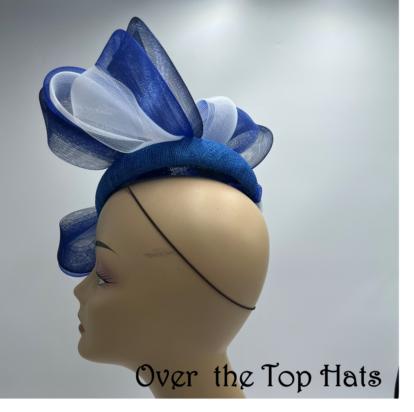 Blue Percher Hat with Crinoline