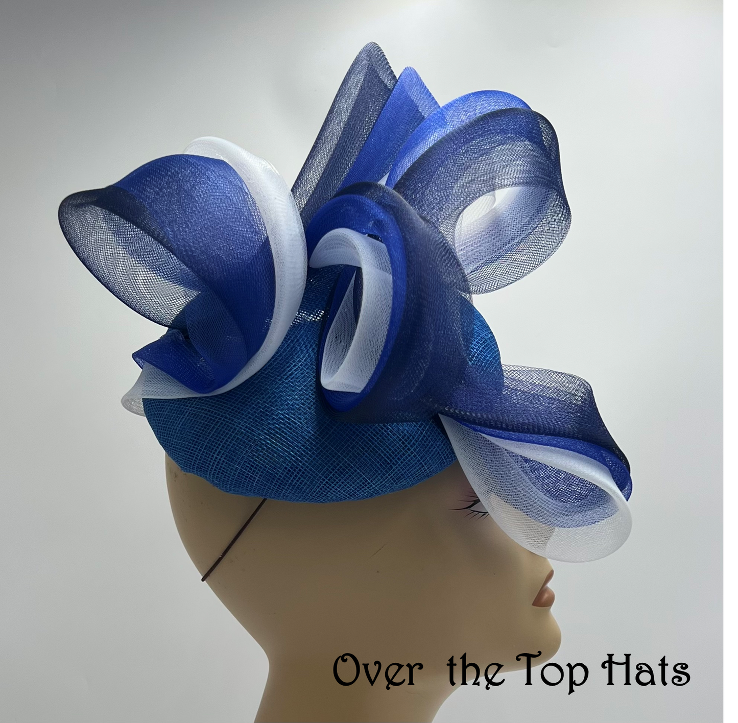 Blue Percher Hat with Crinoline