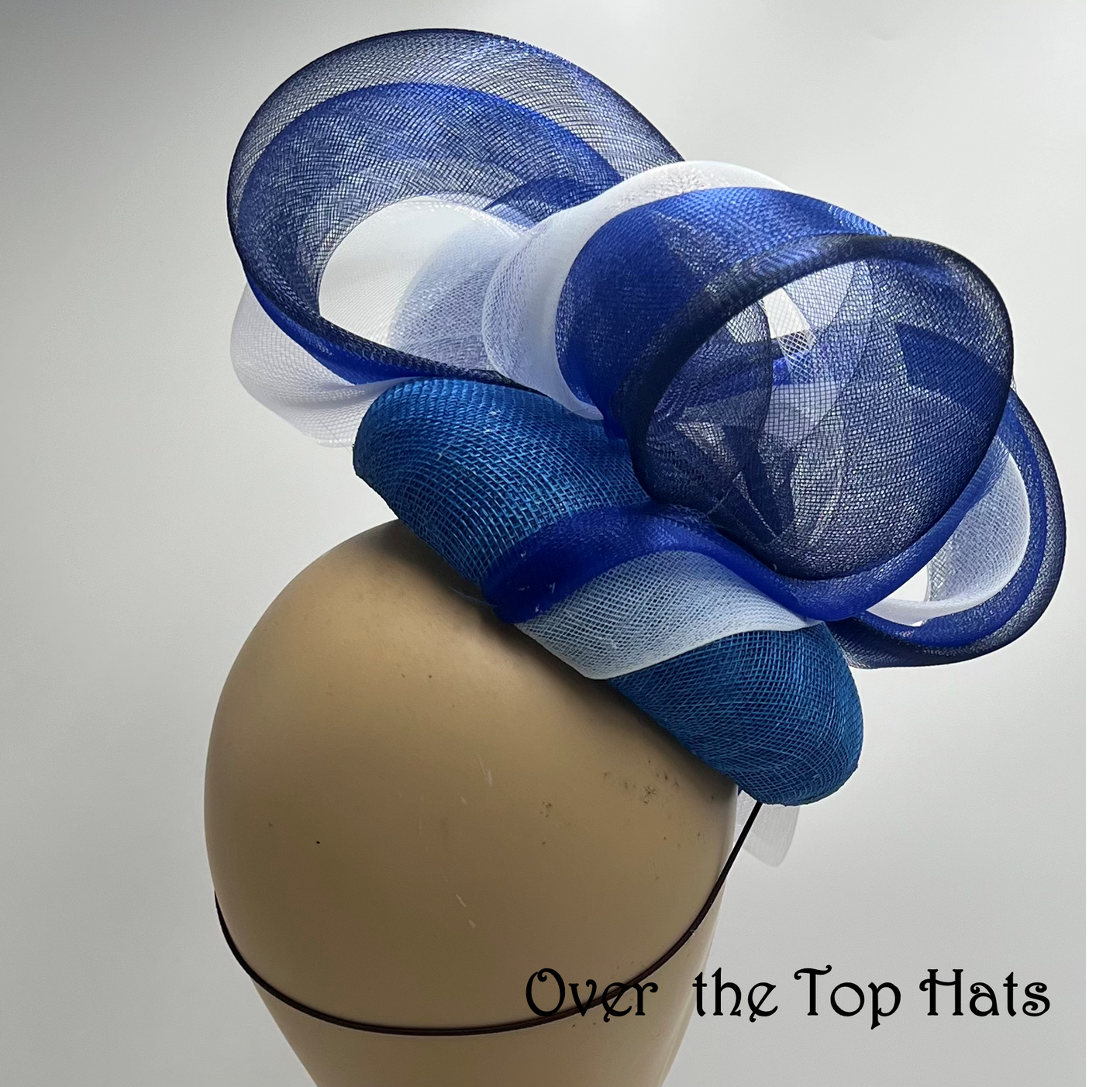Blue Percher Hat with Crinoline