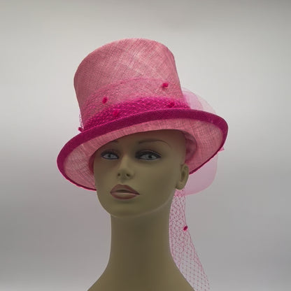 Pink Top Hat, One of a kind, Great for the Oaks, Derby, or special event