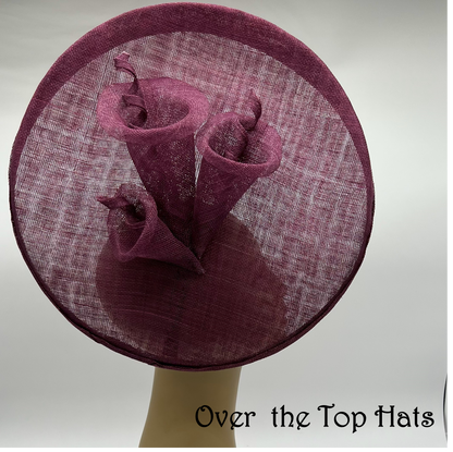 Wine Colored Saucer for the Derby, Steeplechase, Garden Party, Wedding or Church