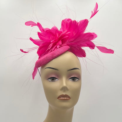 Fuchsia Button Fascinator
