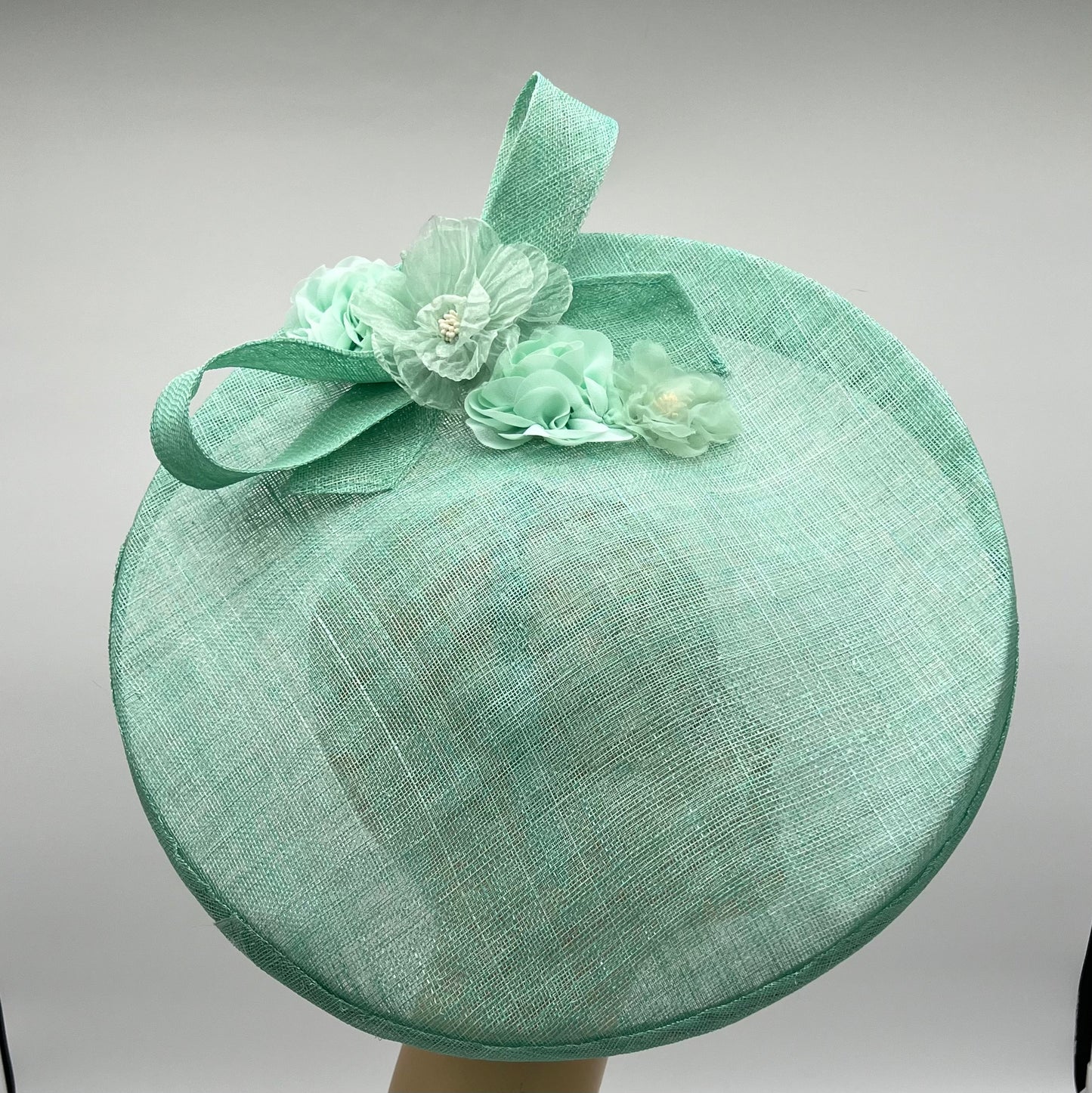 Mint Green Saucer Hat for Kentucky Derby or Wedding