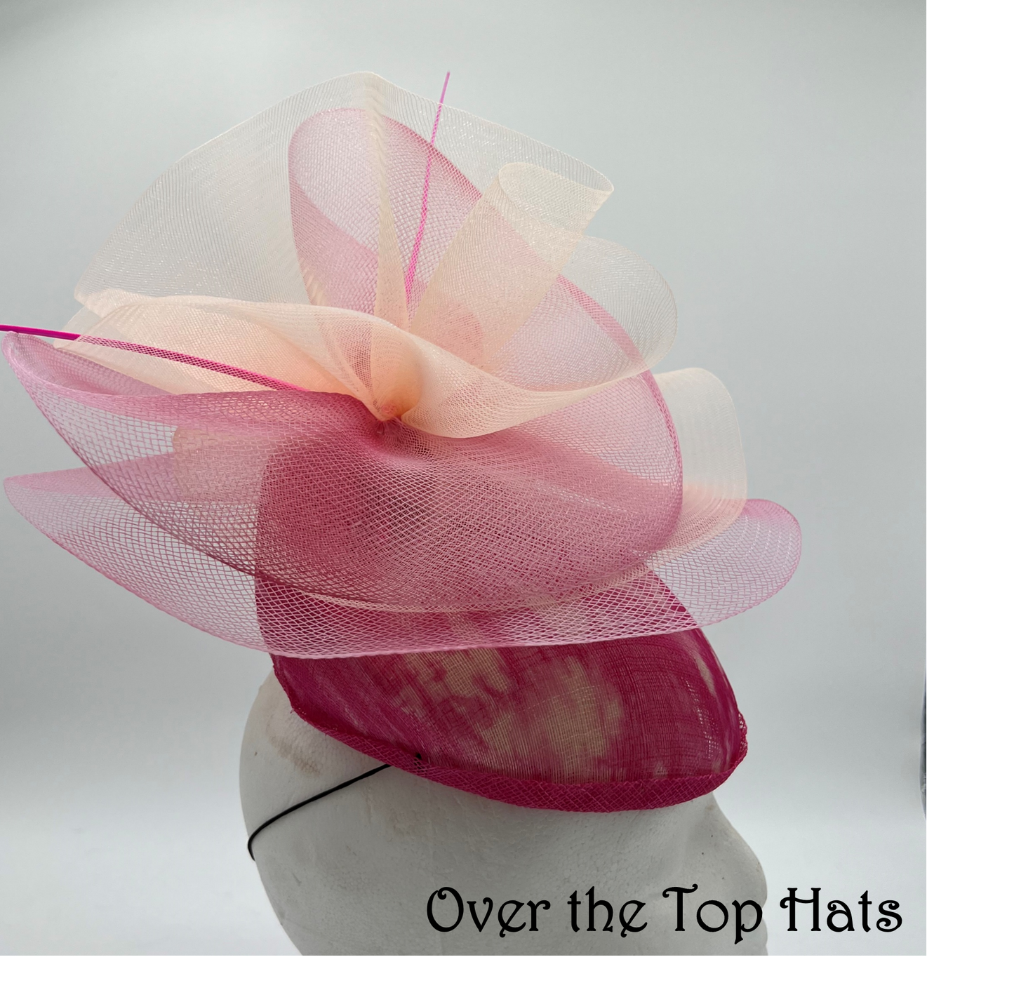 Tie Dyed Pink and Cream Percher Hat