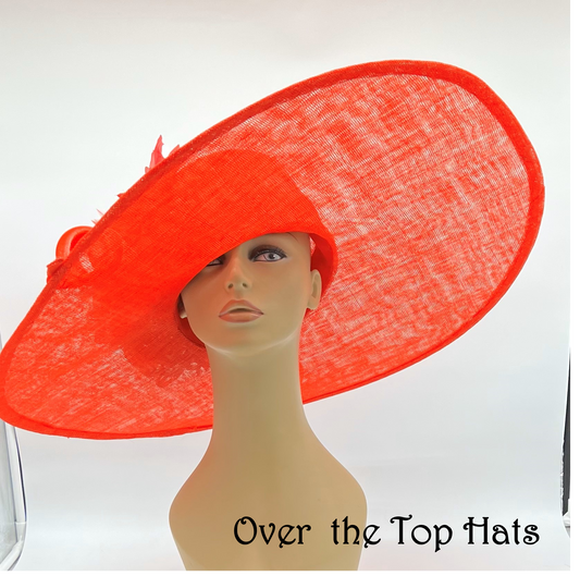 Red Over-sized Kentucky Derby Hat