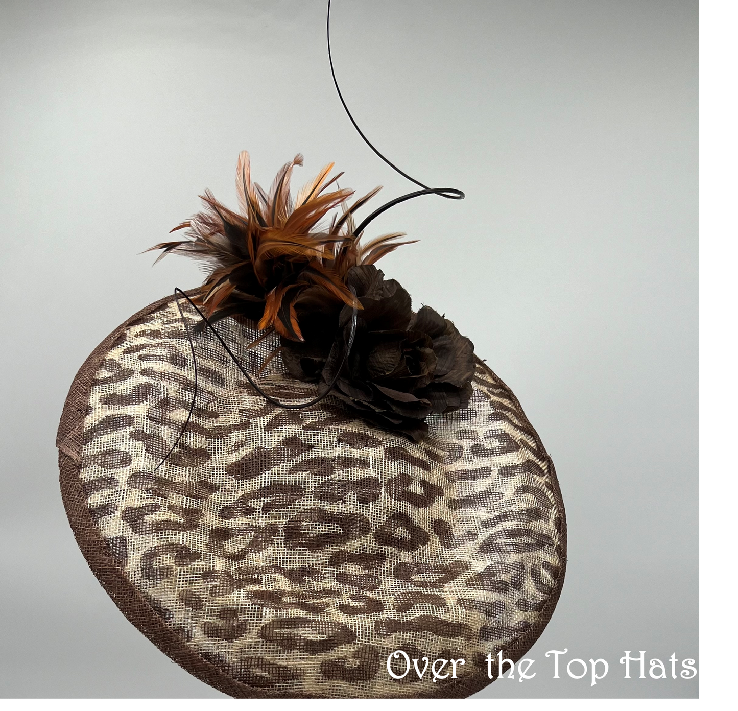 Animal Print Saucer Hat for Derby, Church or Special Occasion