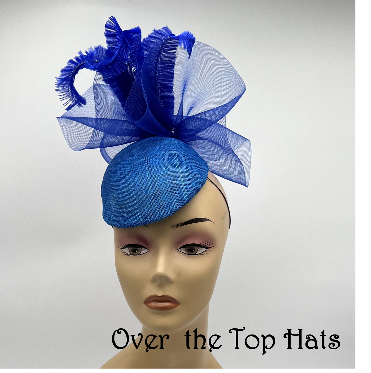 Blue Percher hat or fascinator Foe Derby, church or weddings