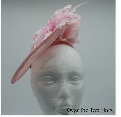 Pink Saucer Hat, great for Derby, Oaks, Ascot, Steeplechase, or Wedding