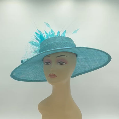 Turquoise Hat for Kentucky Derby