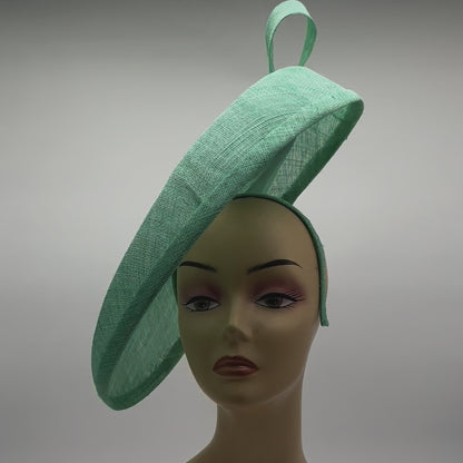 Mint Green Saucer Hat for Kentucky Derby or Wedding